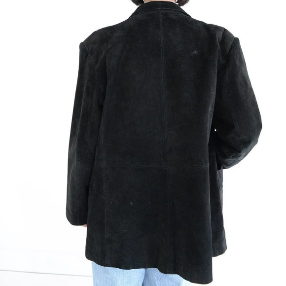 Northern Reflections Black Suede Button Down Blazer/ Jacket LG - Picture 4 of 15